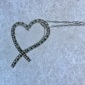 Hope Necklace - 10K Diamond - Heart Shaped